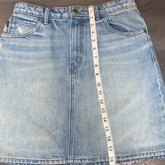Helmut Lang Denim Mini Skirt Size 28 Medium Blue Wash - Picture 11 of 13